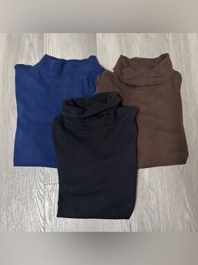 St John’s Bay Bundle of 3 Long Sleeve Turtle/Mock neck Shirts Women’s  Size XL